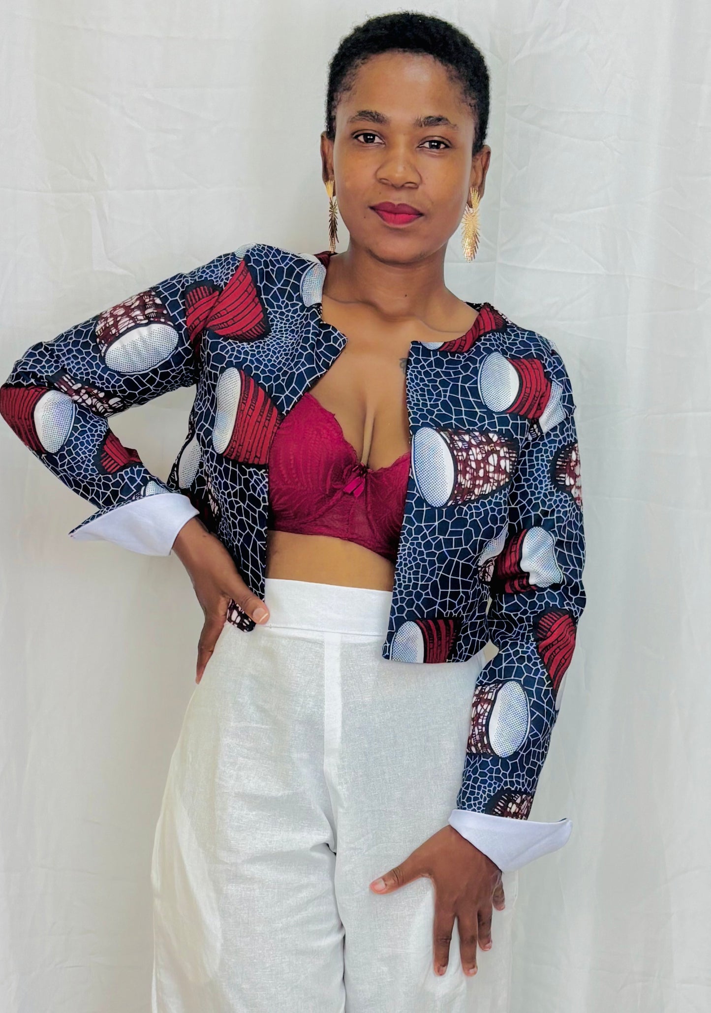 Printed Cropped Coats