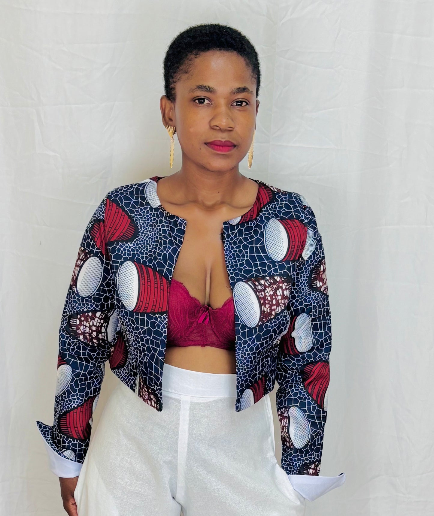 Printed Cropped Coats